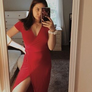 ☆RED “WRAP” DRESS☆